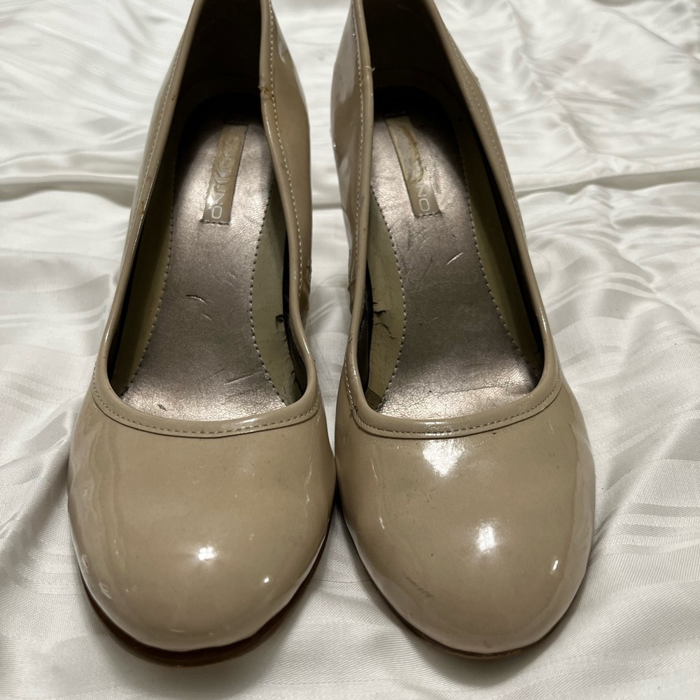 Anne Klein Nude Patent Leather Heels
